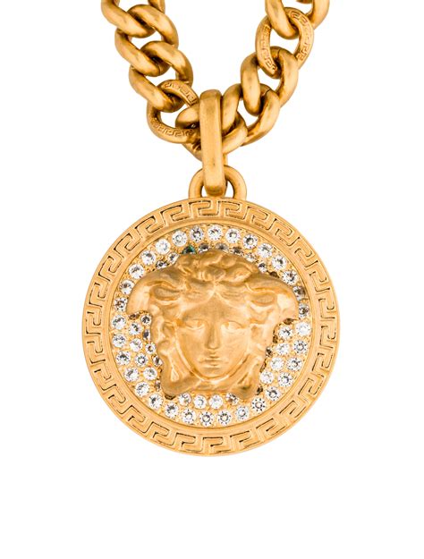 medusa versace pendant|versace medusa necklace with tag.